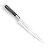 KAI Wasabi Black Yanagiba długość ostrza 24,0 cm – nierdzewna stal nierdzewna 6A/1K6, polerowana 58 (±1) HRC, czarny uchwyt z polipropylenu, nóż do sushi, nóż Sashimi, wyprodukowano w Japonii
