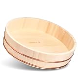 Reishunger miska drewniana Hangiri (średnica 39 cm) - idealna do sushi i ryżu - dostępna w różnych rozmiarach