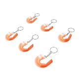 Generic Realistyczny Brelok z Krewetkami, Dziwaczny Breloczek z Krewetkami do Samochodów, Trwały materiał 5 Cm, 6 Sztuk Kreatywnych Akcesoriów (6PCS)