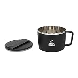 Yosoo Health Gear Miska Rapid Ramen 1200 ml z filtrowalną pokrywką, zestaw misek do makaronu ze stali nierdzewnej z pałeczkami i łyżko-widelcem, przenośna miska do zupy