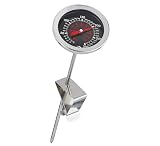 Küchenprofi Termometr do smażenia ze stali nierdzewnej z praktycznym klipsem, termometr kuchenny, termometr do grilla, termometr do mięsa, analogowy, skala 0-300 °C w °C i °F, 21,2 cm