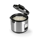GourmetMaxx 14655 Rice Cooker Srebrny z funkcją parową
