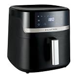 Russell Hobbs Frytkownica beztłuszczowa XXL 8,3L [Niski poziom hałasu, Pizza Ø26cm] Satisfry (9 Programów, Części nadające się do mycia w zmywarce, Pieczenie bez oleju, Ekran dotykowy, Grill) 27632-56