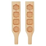 Nicear Forma do ciastek księżycowych, drewniana forma do ciasta na Święto Środka Jesieni, robienie ciasta z fasoli mung, lody, narzędzia do pieczenia