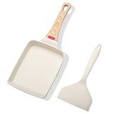Patelnia Tamagoyaki 18,5x15 cm – Nieprzywierająca japońska patelnia do omletów z odłączaną rączką, patelnia do omletów do wszystkich rodzajów kuchenek, w tym indukcyjnych, odpowiednia do piekarnika i