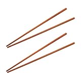 2 pary pałeczek wielokrotnego użytku, bardzo długie, pałeczki kuchenne, drewniane pałeczki, antypoślizgowe, do makaronu z gorącego makaronu (30 cm)