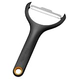Fiskars Functional Form Obieraczka do julienne | Obieraczka Y do cienkich pasków warzyw, Ruchome ostrze, Stal nierdzewna/Tworzywo, Czarny/Pomarańczowy, 1079909