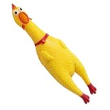 Fancy Pets Piszczący Kurczak dla Psa 28 cm, Gumowy Kurczak dla Psa z Dźwiękiem, Lateksowa Zabawka Antystresowa dla Małych i Średnich Psów