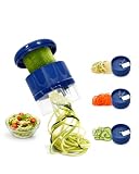 Narzędzie do robienia makaronu z cukinii 3 w 1, ręczny spiralizator warzyw, krajalnica do warzyw spaghetti, nóż do cukinii julienne, spiralna temperówka do warzyw do marchwi, ogórków i ziemniaków