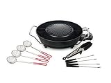 Tristar Grill koreański i hot pot, 36 cm, 1800 W, dla 4 Osób | Pojemność 3 L, Powłoka zapobiegająca przywieraniu, Regulowany termostat, Nienagrzewające się uchwyty, PZ-9131