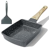 GiPP Tamagoyaki Patelnia Indukcyjna, 18 x 13 cm, Czarny | Japońska patelnia do omletów, wszechstronna mała patelnia do smażonych śniadań, jajek, kiełbas, boczku, sera