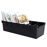 Vilde Organizer kuchenny, pojemnik na przyprawy, pudełko do przechowywania torebek na przyprawy, czarny, 30 x 13 x 8 cm