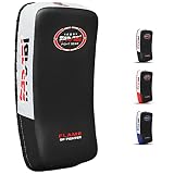 Farabi Sports Muay Thai Pad do treningu, kickboxingu, zakrzywiony pad do kopnięć, tajskie pady Strike Shield MMA Muay Thai Pads X 1 sztuka (Black) (Black/White) (Black/White)