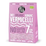 DIET-FOOD Vermicelli makaron konjak – ekologiczny makaron do zupy – bezglutenowy cienki makaron azjatycki – Rice Noodles – Low Carb Keto Vegan – bez cukru z mąki konjakowej – Shirataki