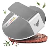FENNEK Burger Smasher I prasa grillowa do hamburgerów z wysokiej jakości szlifowanej stali nierdzewnej I narzędzie do kuchni, ogrodu, restauracji, na kemping i wiele innych.
