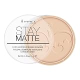 Rimmel Stay Matte puder matujący, utrwalający makijaż, naturalne wykończenie, każdy rodzaj skóry 003 Peach Glow, 14 g