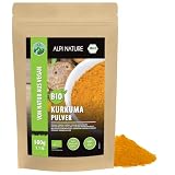 Alpi Nature Ekologiczny Proszek z Kurkumy 500g, Mielony Korzeń Kurkumy do Gotowania i Złotego Mleka