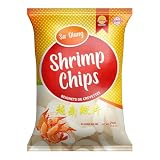Sa Giang Chipsy z krewetek, niegotowane, 2 kg, chrupiące chipsy krewetkowe, idealne do smażenia lub w kuchence mikrofalowej, oryginalny produkt z Wietnamu, autentyczny smak, łatwe przygotowanie