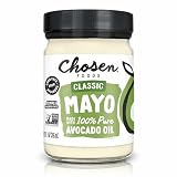 Chosen Foods 100% klasyczny majonez na bazie oleju z awokado, bez glutenu i nabiału, niskowęglowodanowy, przyjazny dla diety keto, majonez do kanapek, dressingów i sosów