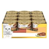GOURMET GOLD Casserole | Karma mokra dla dorosłych kotów | Z Kaczką i Indykiem w sosie | 12x85g