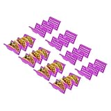 QUARKZMAN 8 sztuk taco uchwyty z tworzywa sztucznego taco talerze utrzymują do 3 tacos ażurowe rzeźbione taco miseczki uchwyty do mycia w zmywarce do naczyń, do kuchenki mikrofalowej, kolor fioletowy