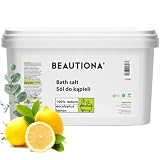 Epsom sól do kąpieli 2,5 kg – eukaliptus i cytryna – magnezowa sól do kąpieli dla detoksykacji, relaksu mięśni i regeneracji – naturalna sól Epsomowa do kąpieli, kąpieli stóp i wellness w domu