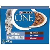 PURINA ONE STERYLIZOWANY KOT OPAKOWANY Sos Sardynka Kaczka Wołowina 8X85g