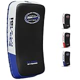 Farabi Sports Muay Thai Pad do treningu, kickboxingu, zakrzywiony pad do kopnięć, tajskie pady Strike Shield MMA Muay Thai Pads X 1 sztuka (Black) (Black/White) (Blue/White)