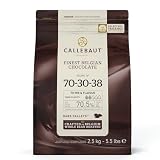 CALLEBAUT Receptura nr 70-30-38, delikatna gorzka czekolada, kalety, 70,5% kakao, 2,5 kg - 1 opakowanie