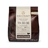 CALLEBAUT receptura nr 70-30-38 – kuwertura, delikatna gorzka czekolada, 70,5% kakao, 400 g, 1 opakowanie