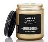 M&SENSE Wanilia - Świeca w Szkle (200g, 50h) | Naturalna Sojowa, 1 Knoty | Relaks & Aromaterapia | Prezent Uniwersalny