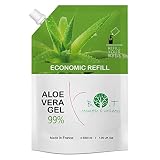 Economy Refill 100% Naturalny i Czysty żel Aloesowy do Pielęgnacji i Nawilżania Skóry i Włosów. Właściwości Odżywcze i Przeciwstarzeniowe - 5000 ml 5 L