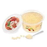 Original Popping Boba Fruchtperlen für Bubble Tea - 450g - Litschi / Lychee - Ohne künstliche Farbstoffe, echte Fruchtsäfte - Weniger Zucker - 100% Vegan und Glutenfrei
