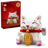 LEGO Iconic Japoński kot szczęścia 40813 | Figurka Maneki-neko, dekoracja na Święto Wiosny, prezent dla dzieci 9+, zestaw klocków konstrukcyjnych, 280 elementów
