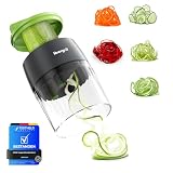 Ibergrif M522 spiralizer do warzyw, maszyna do spaghetti z cukinii ulepszona, spiralizer do cukinii wolny od BPA, nadaje się do zmywarki, 4 w 1 do krojenia cukinii, odpowiedni do ogórków i cukinii