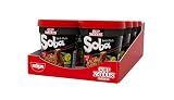Nissin Cup Noodles Soba Cup – chili, zestaw 8 sztuk, styl wok, makaron w stylu japońskim, z sosem chili, szórami i warzywami, szybkie przygotowanie w kubku, azjatyckie jedzenie (8 x 90 g)