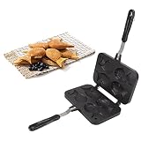 Taiyaki Forma do Ciasta w Kształcie Ryby, Ciasto w Kształcie Ryby ze Stopu Aluminium Nieprzywierająca Podwójna Blacha do Pieczenia Taiyaki, Forma do Pieczenia Gofrów dla Domu DIY Gotowanie na Przyjęci