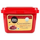 Urban Platter Koreańska klasyczna pasta Gochujang z ostrą papryczką chilli 500g (wykonana w Korei, służy do zup / Gimbap / makaronu / kuchni koreańskiej, intensywnie pikantna i umami pasta z papryczki