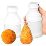 XoeLLe 2 formy do robienia kulek mięsnych, arancini i klopsików, pojemność 80-160 g, forma do kulek ryżowych i klopsików, krokietów ziemniaczanych, Arancinotto