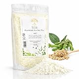 Eco Lux UK 1 kg wysokiej jakości wosk sojowy białe płatki, 100% naturalny, wegański bez okrucieństwa, organiczny - pojemnik do produkcji świec, wosk topi wosk sojowy, bez dodatków, nieszkodliwy i