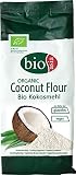 BIOASIA Ekologiczna mąka kokosowa, bezglutenowa alternatywa dla mąki pszennej, składnik do pieczenia ciast, chleba i wypieków, wegańska, superfood dla zdrowego odżywiania, 1 x 250 g