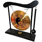 lachineuse - Yin-Yang-Gong - Dekoracja Zen z drewna i miedzi - Azjatycki obiekt dekoracyjny do domu, biura, salonu - Pomysł na prezent Japonia Azja - Azjatycka tradycja
