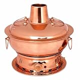 34 cm mongolski gorący garnek z czystej miedzi, ogrzewanie elektryczne i | Konstrukcja komina dzielonego do wspólnych rodzinnych posiłków, imprez i restauracji hot pot.