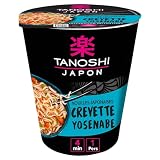 TANOSHI - Cup Makaron o smaku krewetek Yosenabe – japoński makaron o natychmiastowym działaniu – 1 osoba – 65 g