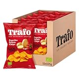 Trafo ekologiczne chipsy ziemniaczane paprykowe, 12 x 125 g (1,5 kg)