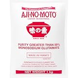 Aj inomoto Ajinomoto AJI-NO-MOTO Glutaminian sodu 1 kg | MSG klasy spożywczej – smak Umami do zup, sosów, marynat - długotrwała konserwacja