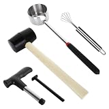 Iyalezirk 5-Pakowy Zestaw NarzęDzi do Otwierania KokosóW dla MłOdych KokosóW Ze Stali Nierdzewnej Zestaw do Otwierania KokosóW Jack Opener Kit