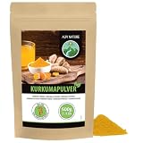 Kurkuma proszek (500 g), 100% naturalny proszek kurkuma, delikatnie suszony i mielony, naturalnie bez dodatków, wegański