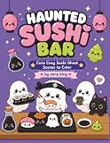 Haunted Sushi Bar: Cute Cozy Sushi Ghost Scenes to Color