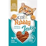 Catit Nibbly Jerky, paski do żucia z kurczaka i ryby dla kotów, 30 g